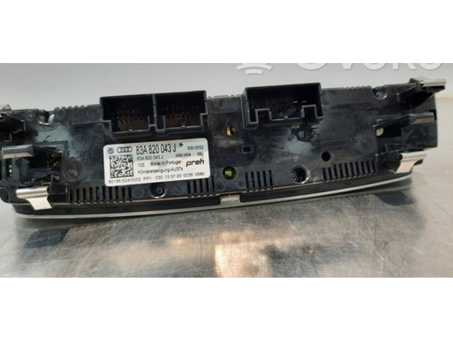 Блок управления климат-контролем 83A820043J Audi Q3 F3