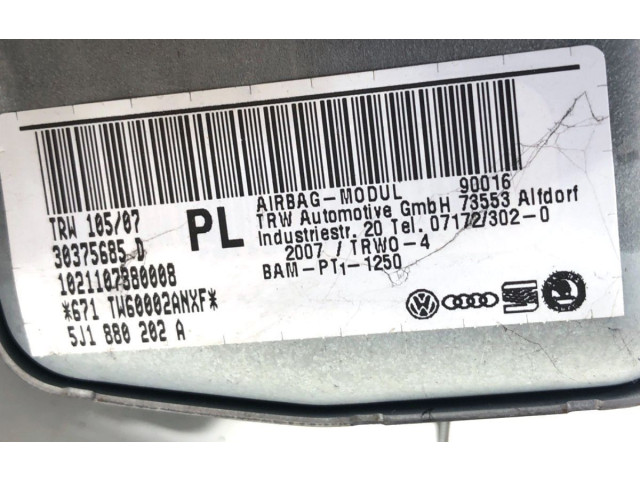 Надувная подушка для пассажира 5J1880202A Skoda Fabia Mk1 (6Y) 1999 - 2007 года