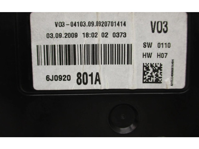 Přístrojová deska  Seat Ibiza IV (6J,6P) 2009 6J0920801A  