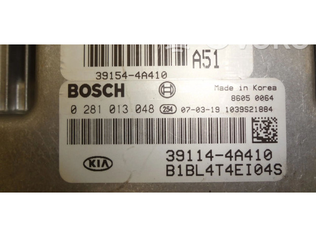 Блок управления двигателя 0281013048, 39114-4A410   KIA Sorento