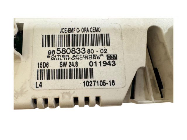 Дисплей    9658083380, 011943   Peugeot 207