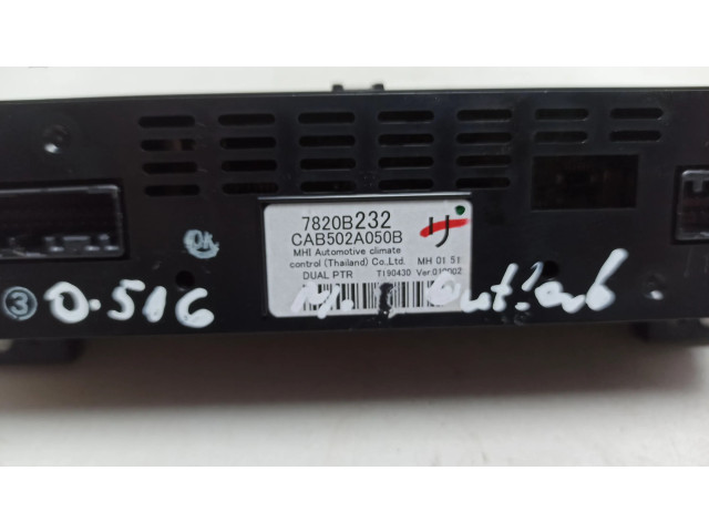 Блок управления климат-контролем 7820B232 Mitsubishi Outlander