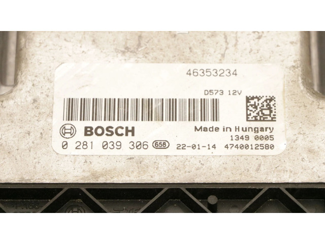 Řídící jednotka 0281039306, 0281039306 Fiat Doblo III 2022