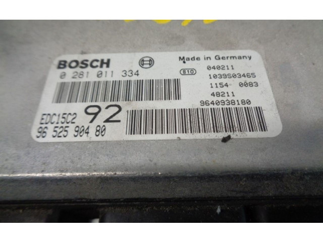 Блок управления двигателя 9652590480, 0281011334 Citroen C8