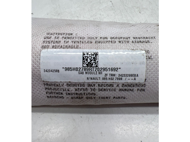 Подушка безопасности в сиденье 985H02789R, 34234258B Dacia Spring