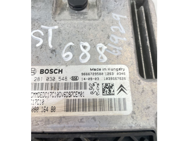Блок управления двигателем Блок управления 9808016480, 0281030548 Peugeot 2008 I