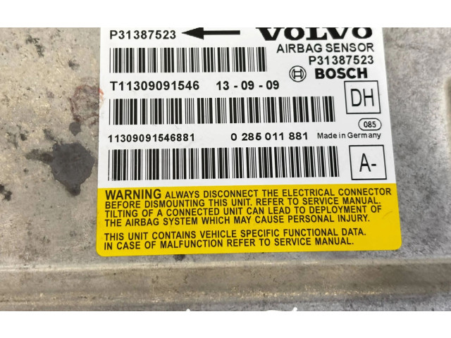 Блок подушек безопасности 31387523, 0285011881   Volvo XC60