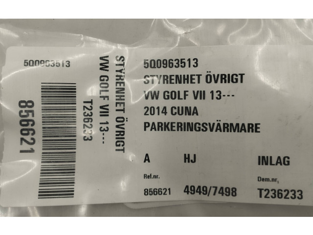 Блок управления 5Q0963513, 0754992 Volkswagen Golf VII