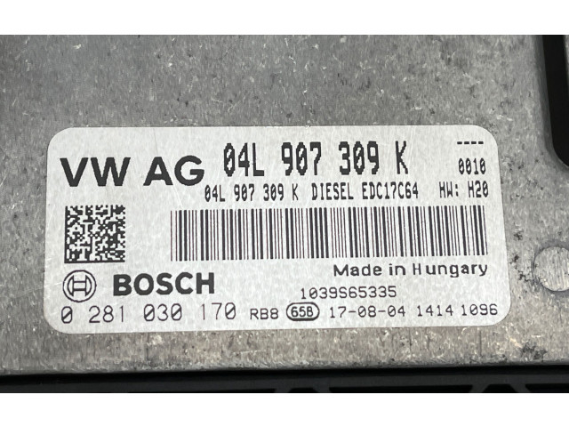Блок управления двигателя 04L907309K, 0281030170 Volkswagen Caddy
