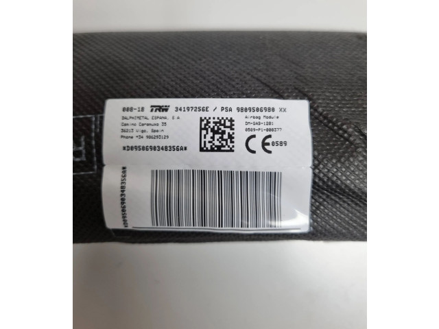 Подушка безопасности в сиденье 9809506980, 34197256E   Peugeot 5008 II