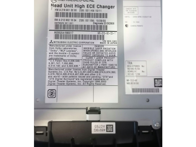 Радио/ проигрыватель CD/DVD / навигация     A2189002401    Mercedes-Benz CLS C218 X218 