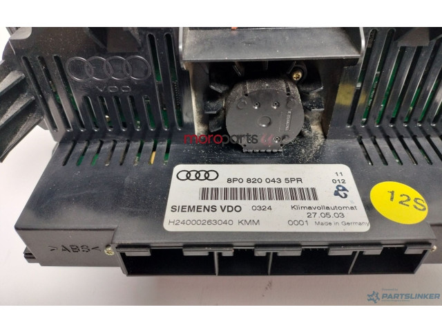 Блок управления климат-контролем 8P0820043, 8P0820043 Audi A3 S3 8P