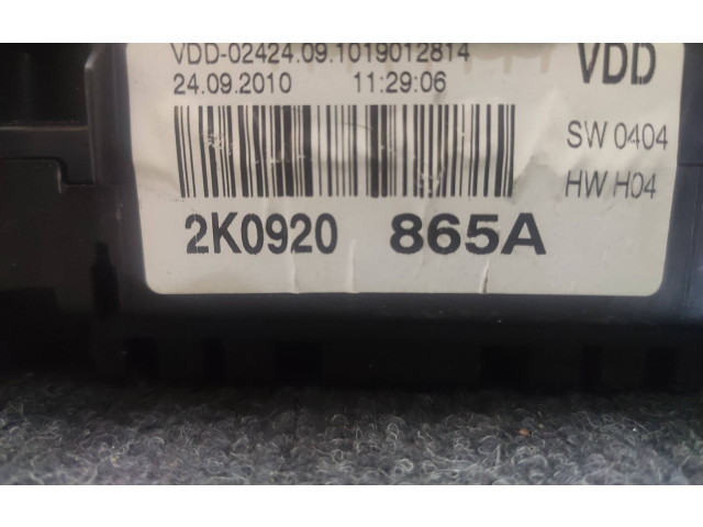 Přístrojová deska  Volkswagen Caddy 2011 2K0920865A, VDD0242409  