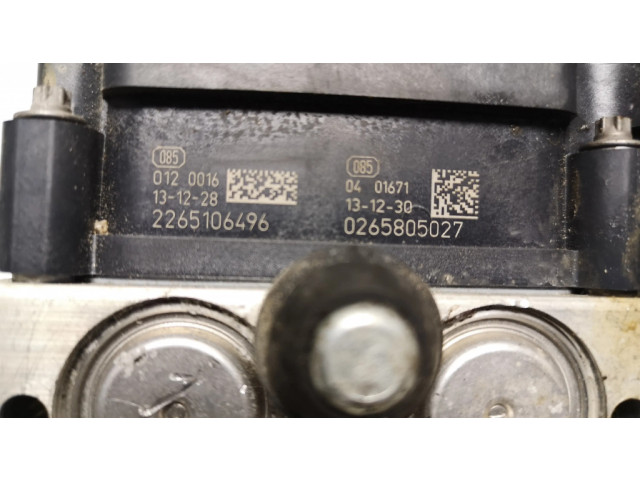 Jednotka ABS 2265106496, 0265805027 Renault Kangoo II 2009