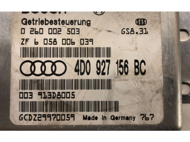 Блок управления коробкой передач 4D0927156BC   Audi A8 S8 D2 4D