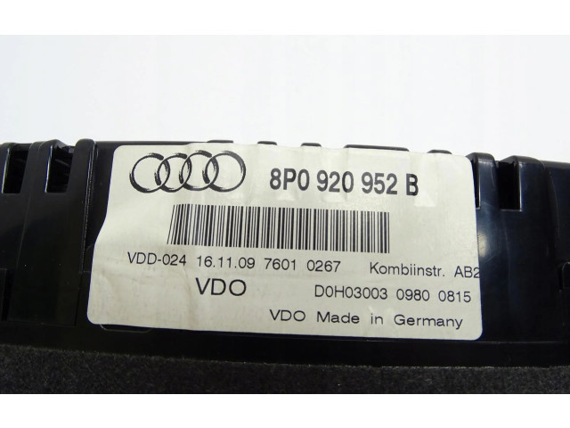 Панель приборов 8P0920952B Audi A3 S3 8P