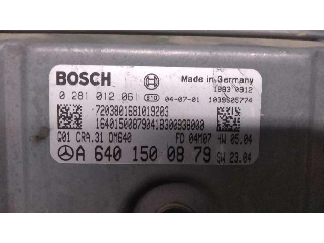 Řídící jednotka 0281012061, A6401500879 Mercedes-Benz A W169 2004