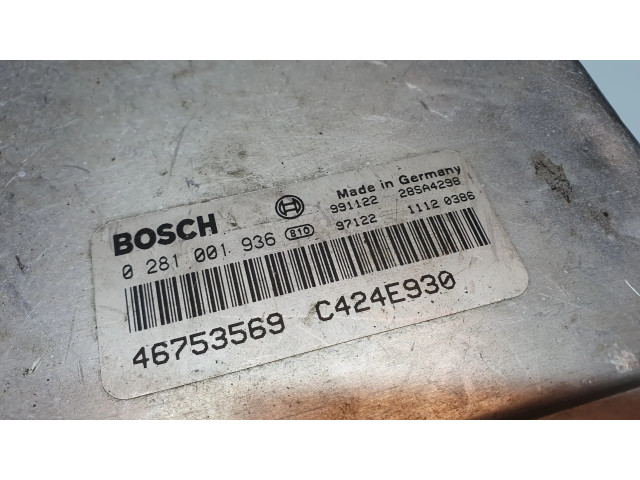 Блок управления двигателя 0281001936, 46753569 Alfa Romeo 145 - 146