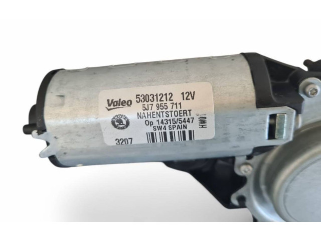 Турбина Двигатель стеклоочистителя заднего стекла Skoda Fabia Mk2 (5J) 5J7955711, 53031212 для двигателя BZG