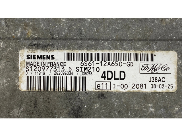Řídící jednotka 6S6112A650GD, S120977313D Ford Fiesta 2008