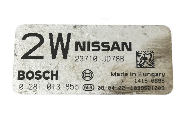 Řídící jednotka 23710JD78B, 1039S21009 Nissan Qashqai 2008