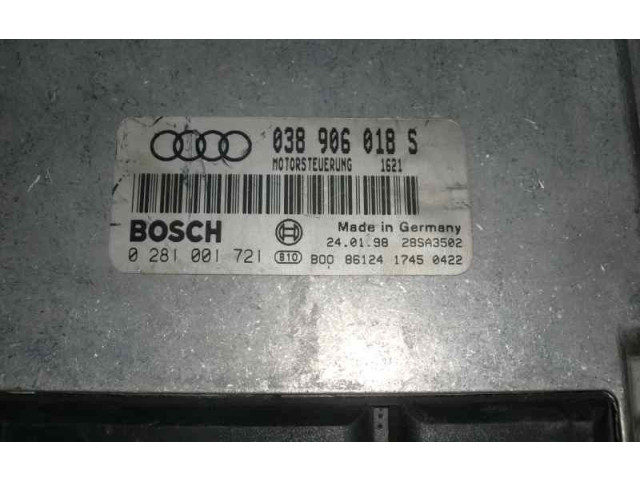 Блок управления двигателя 0281001721, 038906018S Audi A4 Allroad