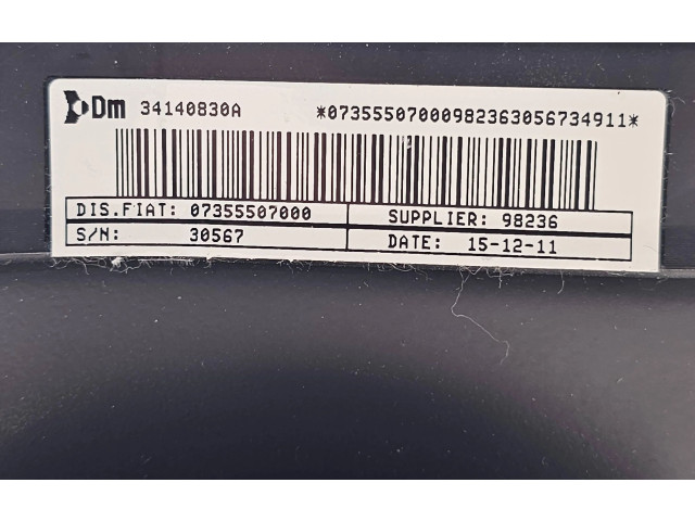 Подушка безопасности водителя 07355507000, 34140830A   Opel Combo D