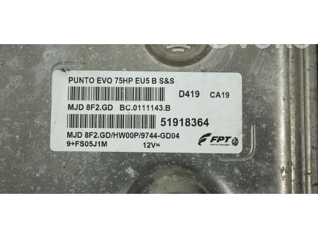 Řídící jednotka 51918364, 8F2GD Fiat Punto Evo 2014