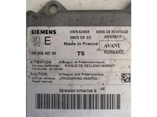 Řídící jednotka 9645840780, 9645840780 Peugeot 307 2002