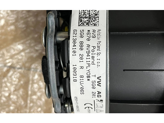 Подушка безопасности водителя 5G0880201R, 621304101 Volkswagen Golf Sportsvan