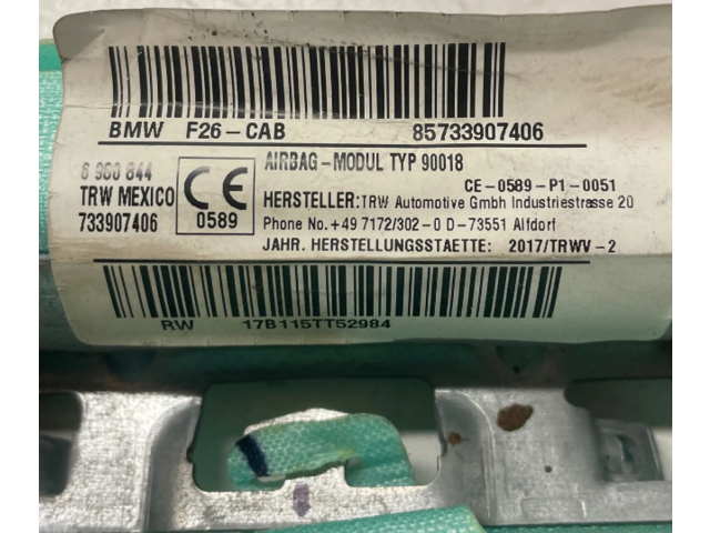 Боковая подушка безопасности 6980844, 6900844   BMW X4 F26
