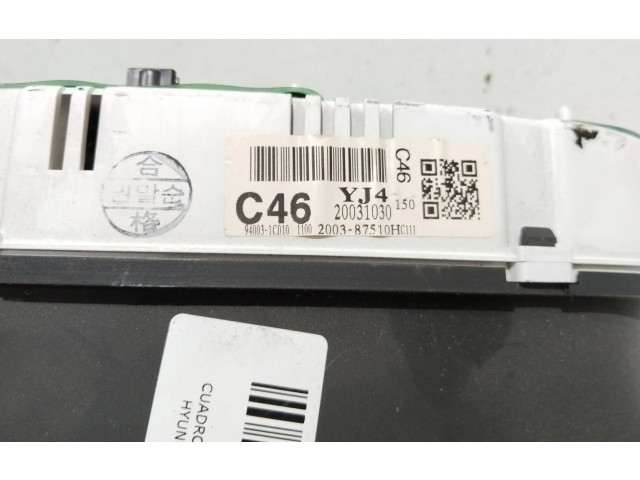 Панель приборов 940031c010 Hyundai Getz