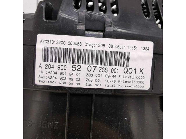 Přístrojová deska Mercedes-Benz GLK (X204) 2011 A2049005207, A2049029002