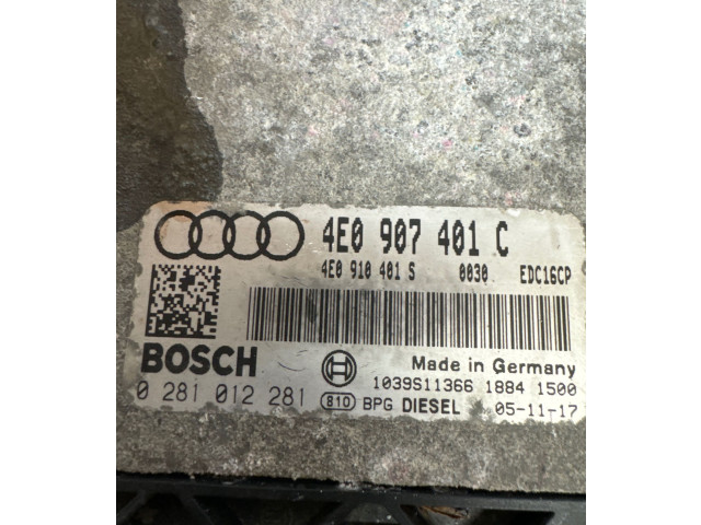 Řídící jednotka 4E0907401C, 4E0910401S   Audi A8 S8 D3 4E 2005