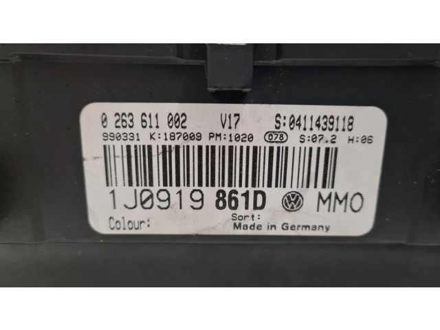 Přístrojová deska Volkswagen Golf IV 2001 1J0919861D, 0411439118