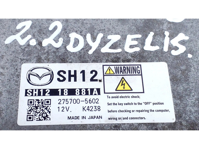 Блок управления двигателя SH1218881A, 2757005602 Mazda 3 II
