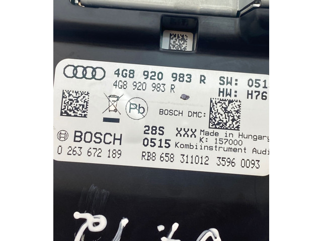 Панель приборов 4G8920983R, 0263672189 Audi A7 S7 4G