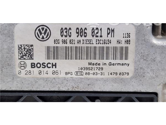 Блок управления двигателем Блок управления 3G906021PM, 281014061 Volkswagen Jetta V