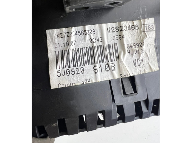 Панель приборов 5J0920810B Skoda Fabia Mk2 (5J)