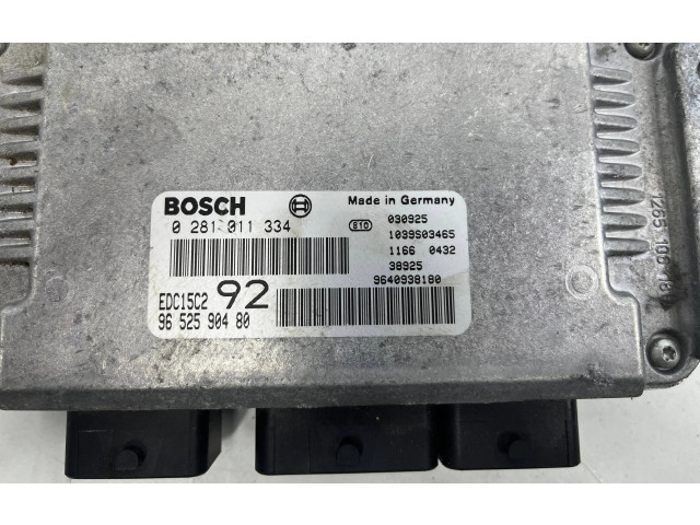 Блок управления двигателя 0281011334, 9640938180 Lancia Phedra