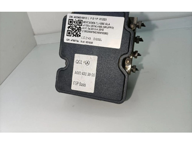 Jednotka ABS A0094316912 Mercedes-Benz GLA W156 2013