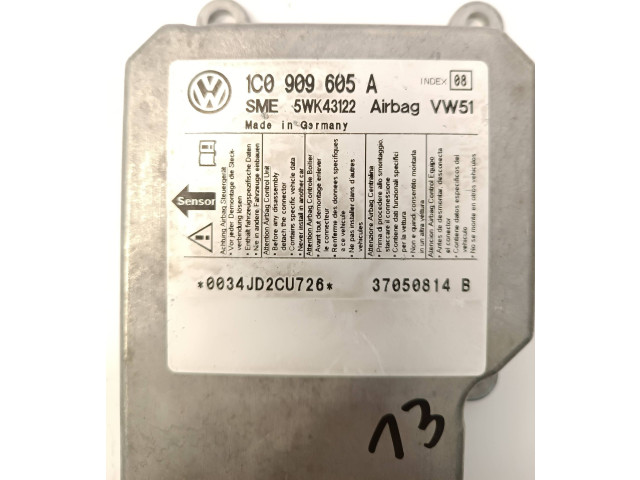 Блок подушек безопасности 1C0909605A, 5WK43122 Volkswagen Transporter - Caravelle T5
