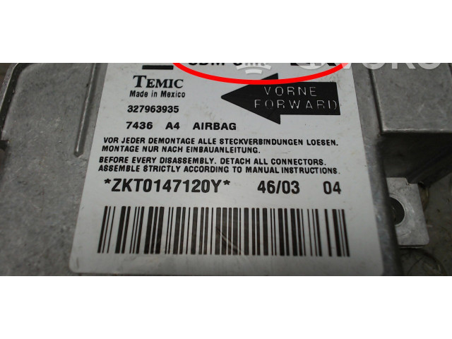 Блок подушек безопасности 13158713, 13259917   Opel Meriva A