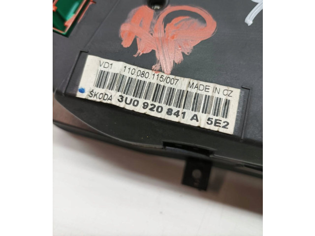 Панель приборов 3U0920841A, TDI Skoda Superb B5 (3U)