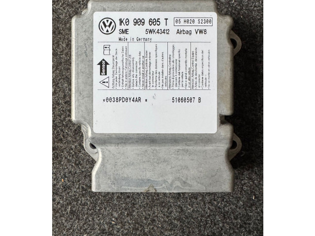 Блок подушек безопасности 1K0909605T, 51060507B   Skoda Octavia Mk2 (1Z)