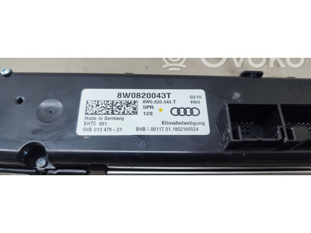 Блок управления климат-контролем 8W0820043T, 5HB01347921 Audi A5