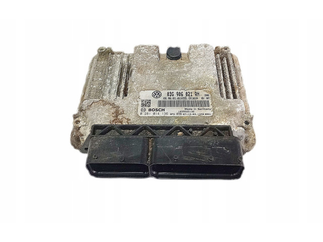 Блок управления двигателя 03G906021RH, 0281014136 Skoda Octavia Mk2 (1Z)