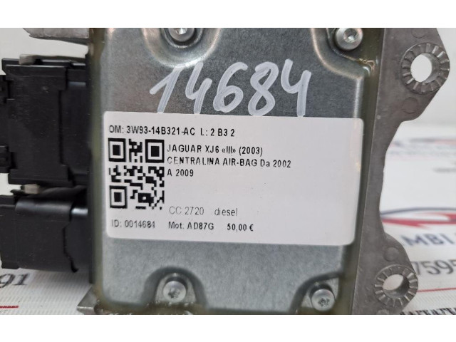 Блок подушек безопасности 3W93-14B321-AC, 3W93-14B321-AC Jaguar XJ X350