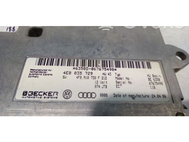 Блок предохранителей 4E0035729, 4F0910730F   Audi A6 S6 C6 4F    