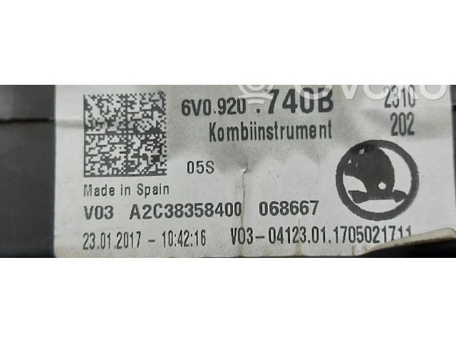 Панель приборов A2C38358400   Skoda Fabia Mk3 (NJ)       